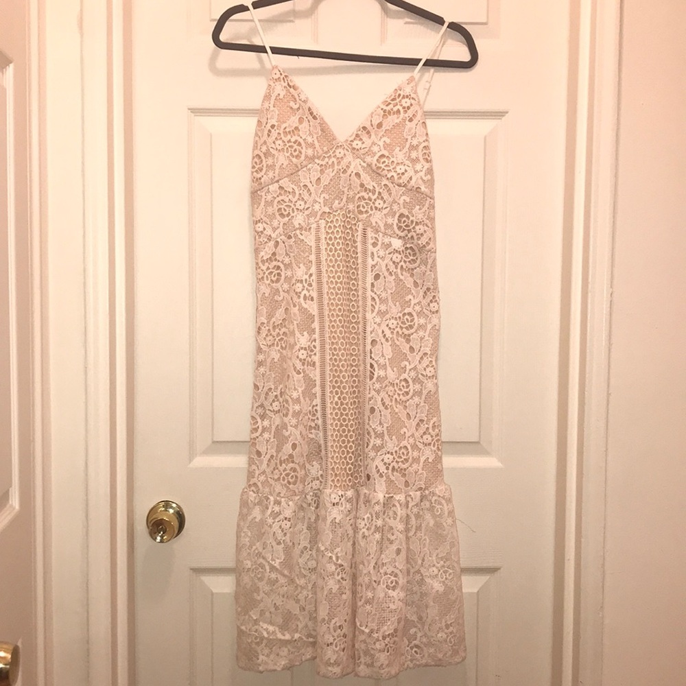 Lace Tea-Length Dress
